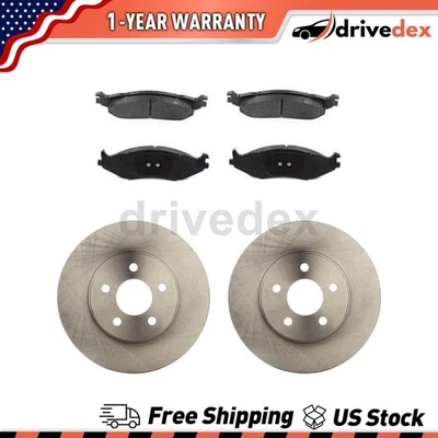 Pastilhas de freio de cerâmica rotores dianteiros compatíveis com 1991 1992 1993 Dodge Daytona_DV - Imagem 1 de 4