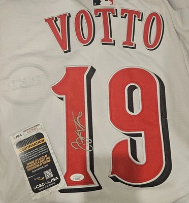 Joey Votto Signed Autographed Cincinnati Reds Baseball Jersey JSA COA - Image 1 of 4