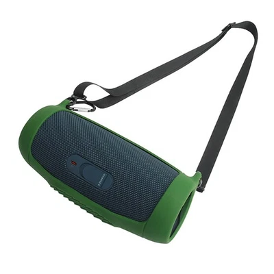 Almohadilla de cubierta de silicona verde con correa para altavoz Bluetooth JBL Charge 5 wu Foto 1 de 4