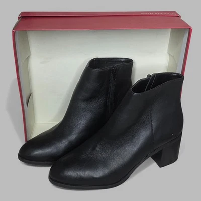 Botines para mujer Enzo Angiolini Jizelle cuero napa genuino negros 9M ~ nuevos Foto 1 de 4