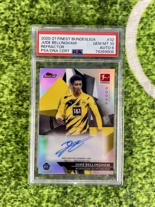2020 Topps Finest Bundesliga - Jude Bellingham ROOKIE RC ~ Autograph PSA 10 !! - Picture 1 of 2
