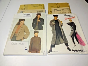 Vogue 2811 Calvin Klein Jackets & 1440 Tamotsu Coat Top Pants Size 10 Uncut - Picture 1 of 7