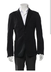 Prada Mens Authentic Solid Black Long Sleeve Blazer Jacket IT 46 US 36 Small - Picture 1 of 11