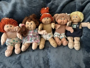 Lote De 5 Muñecas Cabbage Patch Kid Originales Jesmar Creciendo Cabello Buen Estado - Imagen 1 de 22
