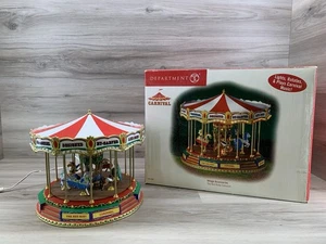 DEPT 56 Red Ruby Carousel Carnival Figur getestet funktioniert in OVP  - Bild 1 von 12