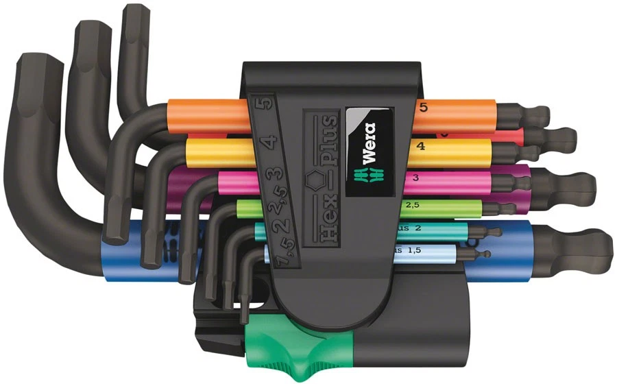 Wera 950/9 Hex-Plus Multicolour 2 L-key set, metric, BlackLaser - Image 1 of 1