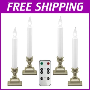 Battery Operated Window Candles - Remote Control, 4 Pack - Picture 1 of 10