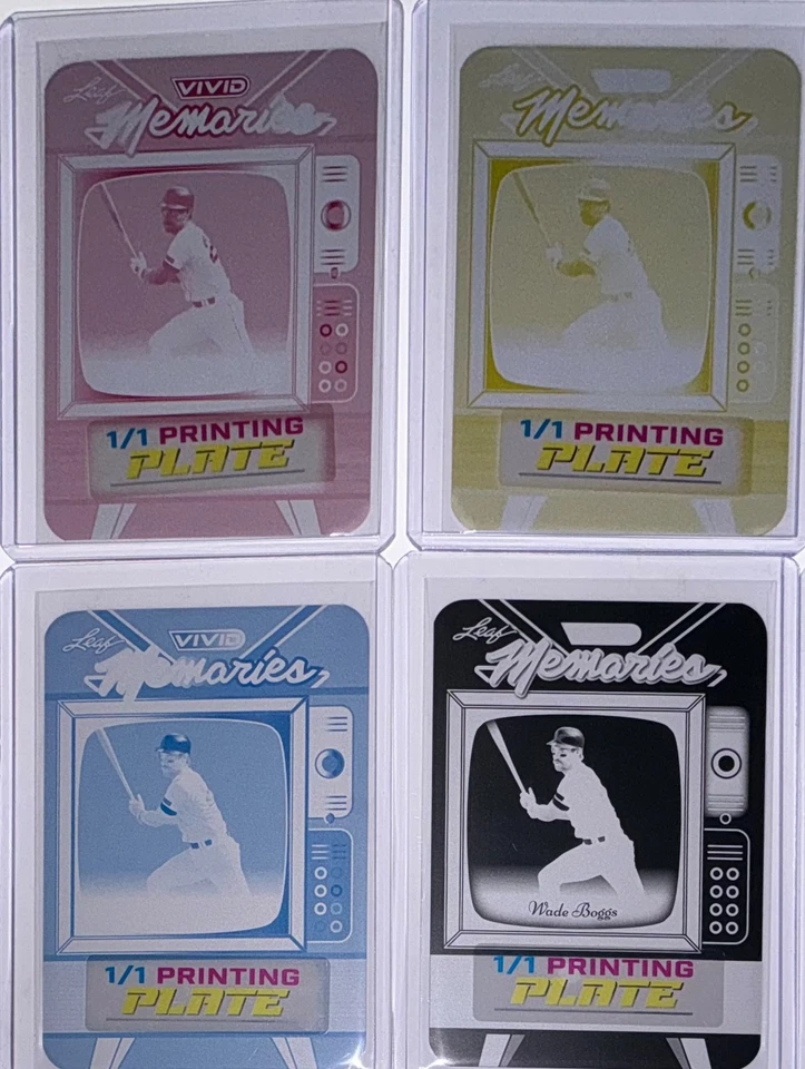 Placa de impressão 2025 Leaf Vivid beisebol Wade Boggs Memories conjunto 1/1 - Imagem 1 de 1