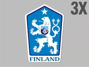 3 Finland shaped sticker flag crest decal bumper car bike Stickers vinyl CN012 - Foto 1 di 1