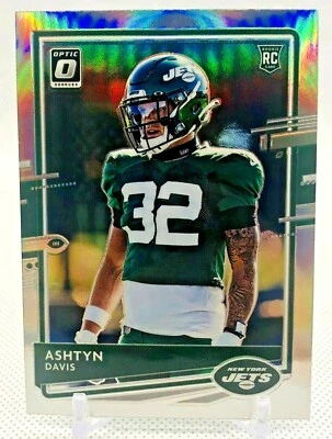 ASHTYN DAVIS 2020 Donruss Optic Silver Holo #145 Rookie RC - New York Jets NFL - Image 1 of 2
