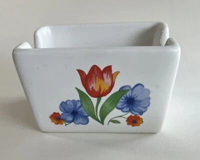 Corelle Coordinates Fresh Cut Tulip Stoneware Sugar/Sweetener Packet Holder - Image 1 of 4
