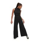 Combinaison femme Gap L noir à rayures sans manches larges jambe simulée col zippé dos avec ceinture