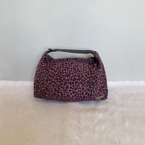 BOTTEGA VENETA Vintage Purple Leopard Print Nylon Pouch Clutch Bag - Picture 1 of 13