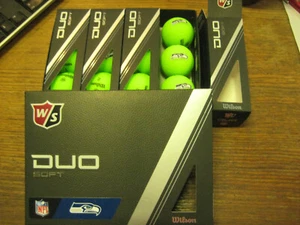 1 dz NUEVO 2024 Wilson Staff Duo Soft Optix pelotas de golf Seattle Seahawks - Imagen 1 de 2