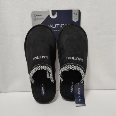 Nautica - Zapatilla Deslizable - Negra - Para Hombre Talla Pequeña 7-8 Foto 1 de 4