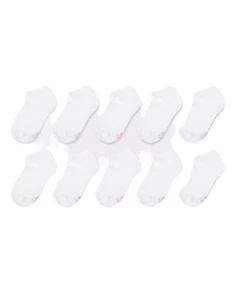 Hanes Girls Cushioned No Show Socks 10 Pack - Picture 1 of 2