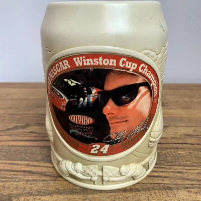 Taza de campeonato Jeff Gordon Nascar Winston Cup #24 1995 cerámica cerveza piedra 18 oz Foto 1 de 4