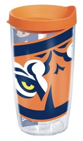 Auburn Tigers 16oz Tervis Tumbler with Lid-Made In USA-New Cover