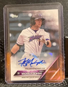 Trey Michalczewski 2016 Topps Pro debut automático tablero/medias blancas - Imagen 1 de 2