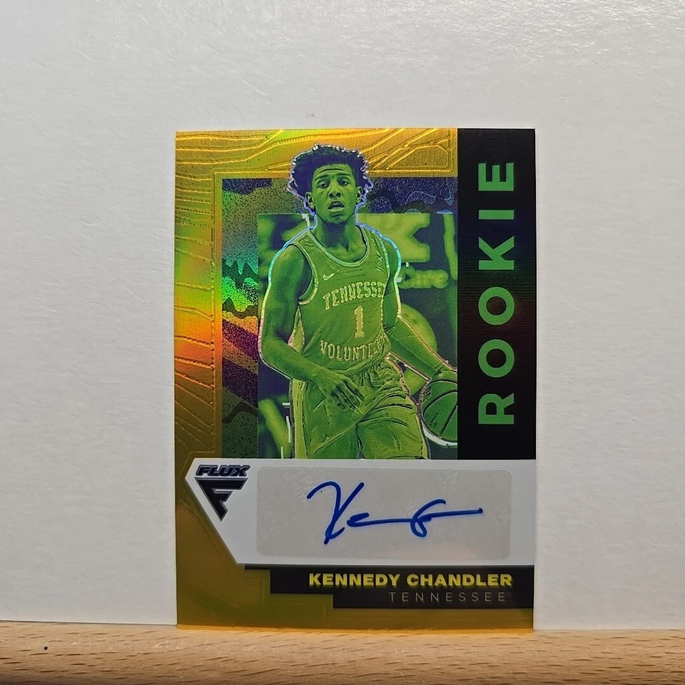 2022-23 Chronicles Draft Picks Kennedy Chandler FLUX Gold Prizm 05/10 AUTO RC - Image 1 of 2