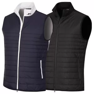 J.Lindeberg Herren Martino Quilt Hybrid wasserabweisende Golfweste 41 % Rabatt UVP - Bild 1 von 9