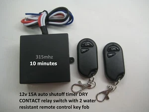 12V 15A 315mhz 10 Minuten Auto Abschaltung Relais Schalter mit 2 Funksteuerungen - Bild 1 von 4