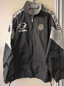 Vintage 90s Wales Lotto player training raincoat , no shirt , jersey 1996 - 1998 - Picture 1 of 3