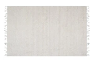 1970s Vintage White Siirt Kilim Blanket Rug 4'2" X 6'2" - Picture 1 of 11