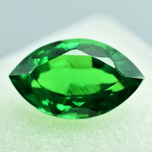 9Ct Natural Tsavorite Garnet Loose Gemstone Quality Eye Clean Green Marquise Cut - Picture 1 of 7