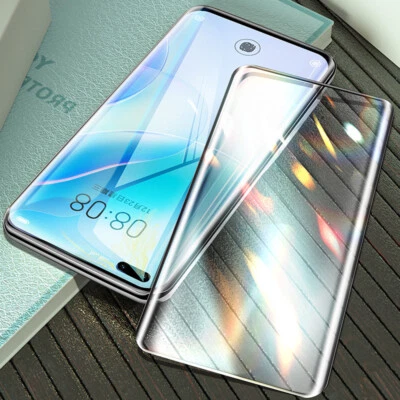 Curved Tempered Glass For Huawei Nova 8 Pro Screen Protecor Protective Film Lot - Image 1 of 4