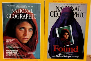 National Geographic Magazine Vol 167 # 6 1985 and 17yrs Later Vol 201 # 4 2002 - Picture 1 of 6