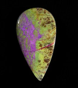 19.CT Natural Atlantisite Stichtite Pear Cabochon Gemsotne 31x17x5mm CF=30 - Picture 1 of 6