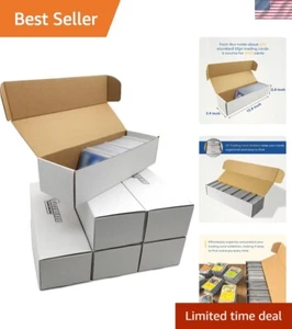 Lightweight & Durable Cardboard Boxes for Baseball, Football, MTG Cards - 6 Pack - Picture 1 of 11