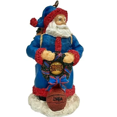 Philadelphia 76ers Santa Claus Christmas Ornament NBA Basketball Collectible NEW - Image 1 of 4