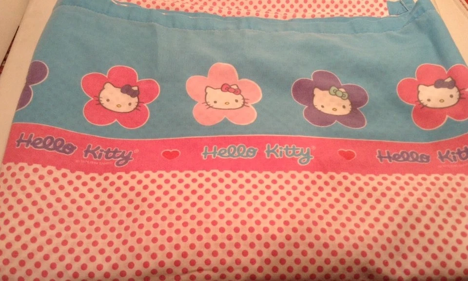 Hello Kitty двойной плоский лист ткани для рукоделия лоскутное одеяло хлопковая смесь в горошек - Изображение 1 из 1