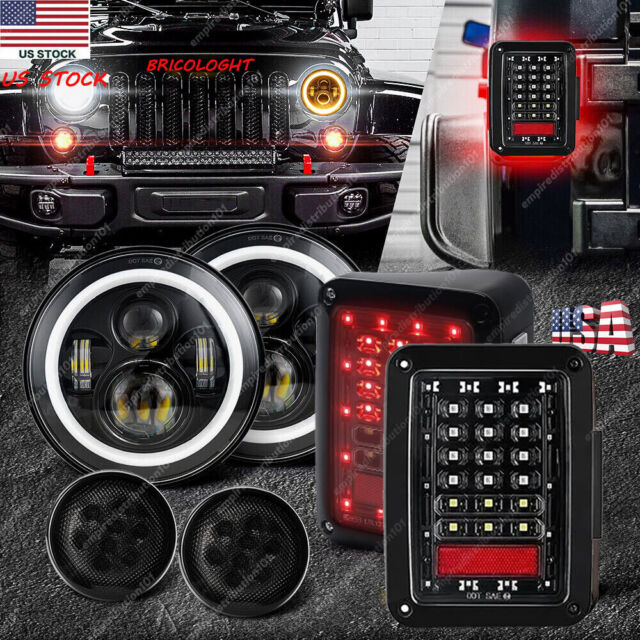 SXMA Luz de conducción LED redonda de 9 pulgadas, 320 W, 28800 lm,  parachoques delantero, parrilla, focos para Jeep Wrangler JK TJ YJ Ford  Toyota
