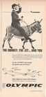 Olympic Airways Airlines Grecia The Donkey 1963 Advertising 1 Page