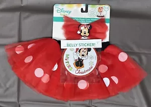 Disney Baby Minnie Mouse My First Christmas Tutu Windelhülle Stirnband Aufkleber - Bild 1 von 5