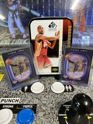 2003-04 Upper Deck SP Sig Edition Lebron James Rookie Empty Tin + 2 Bonus Cards - Bild 1 von 4