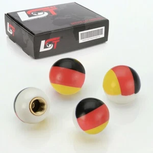 4x Valve Caps Tyre Valve Cover Ball Germany Flag for mini - Picture 1 of 3
