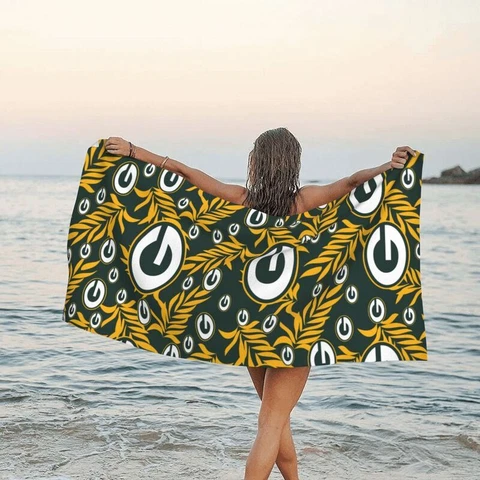 Green Bay Packers Fans Travel Towel Beach Holiday Quick Dry Towel 31.5"x63" Cover
