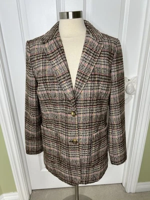 Chaqueta Blazer St. Johns Bay Mujer Mezcla Lana Grande Academia Preppy Nueva Foto 1 de 4