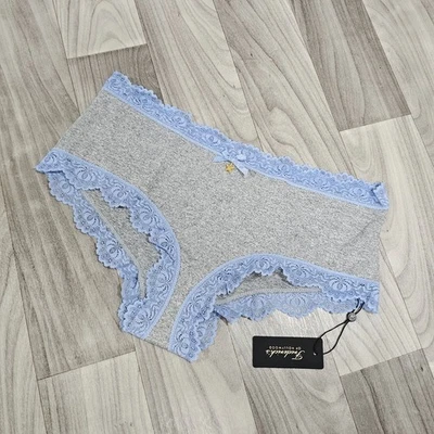 Bragas Frederick's Of Hollywood gris/azul microfibra elásticas descaradas talla L Foto 1 de 4