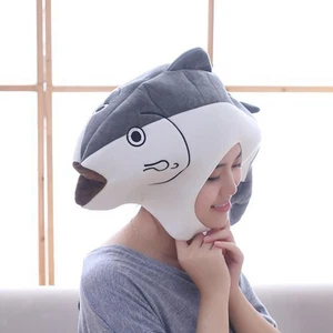 Soft Plush Fish Hat Costume Accessory Hats Unisex Adult Plush Hat Animal Cosplay - Picture 1 of 7