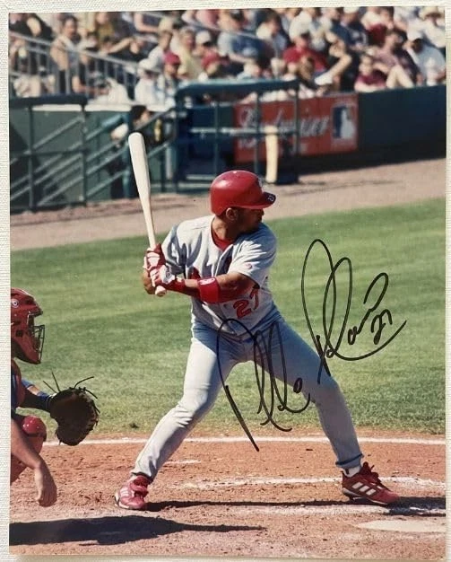 Foto brillante autografiada firmada por Plácido Polanco de 8x10 de los Cardenales de San Luis Foto 1 de 1