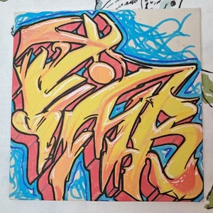Pintura ACRÍLICA ORIGINAL 6" X 6" Panel de Lienzo Estilo Graffiti Arte Pequeño - Imagen 1 de 7