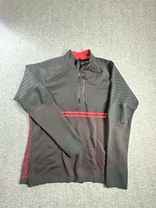 Smartwool Pullover Mens XXL Red Merino Tech 1/4 Zip Performance Biking Jacket - Picture 1 of 6