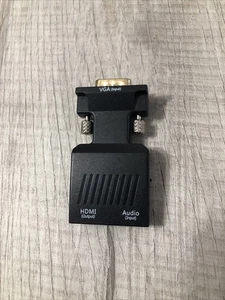 HDMI to VGA Output Converter 15pin Male 1080P Monitor Video 3.5mm Audio Adapter - Picture 1 of 4