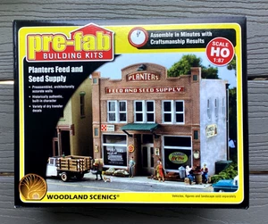 WOODLAND SCENICS 1/87 HO PLANTERS FEED & SEED SUPPLY PRE-FAB STRUCTURE KIT  5181 - Picture 1 of 24