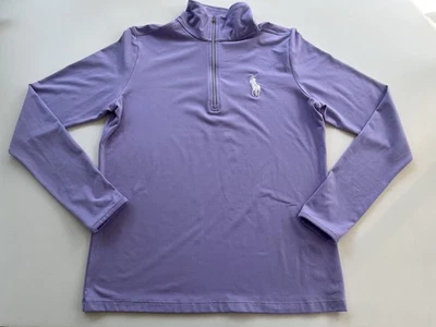 Polo Golf Ralph Lauren Lavanda Púrpura Pullover Cremallera Mujer Talla L Manga Larga Usado en Excelente Condición Foto 1 de 4
